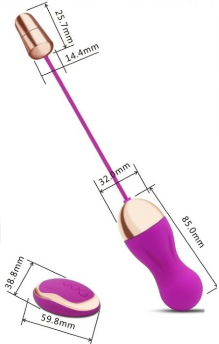 Ovo Vibrador Wireless 10 Speeds Rose RF04166