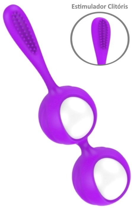 Bolas de Kegel com Estimulador de Clitóris 90g Purple RF03981