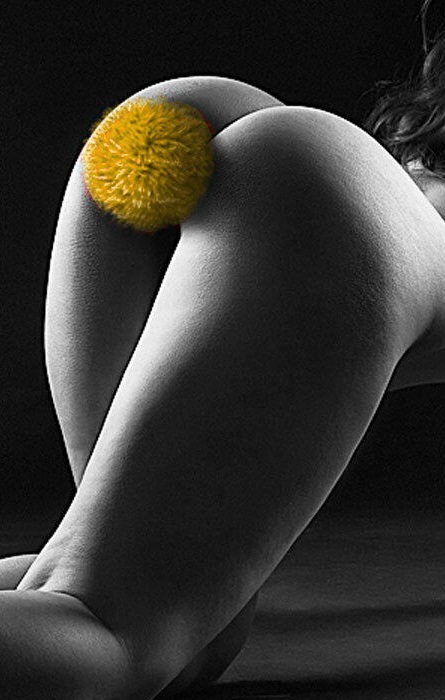 Plug Anal Pompon Yellow S RF02304