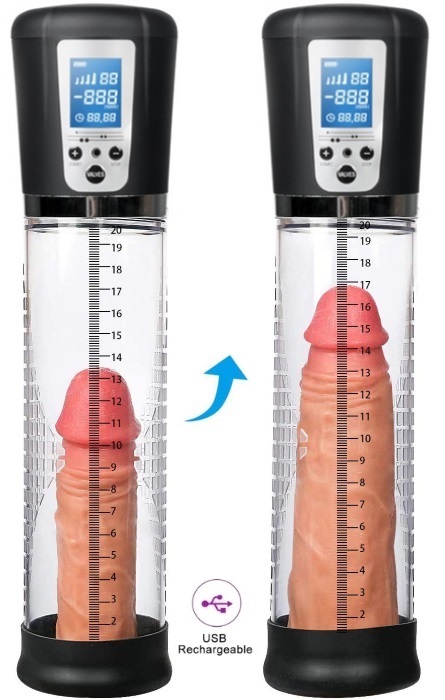 Pênis Pump Automatica e Recarregavel Black RF03866