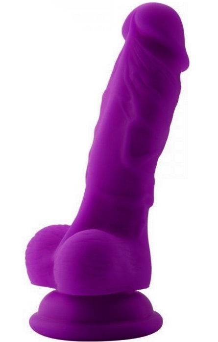 Dildo Realistico em Silicone Liquido Purple 17cm RF03458