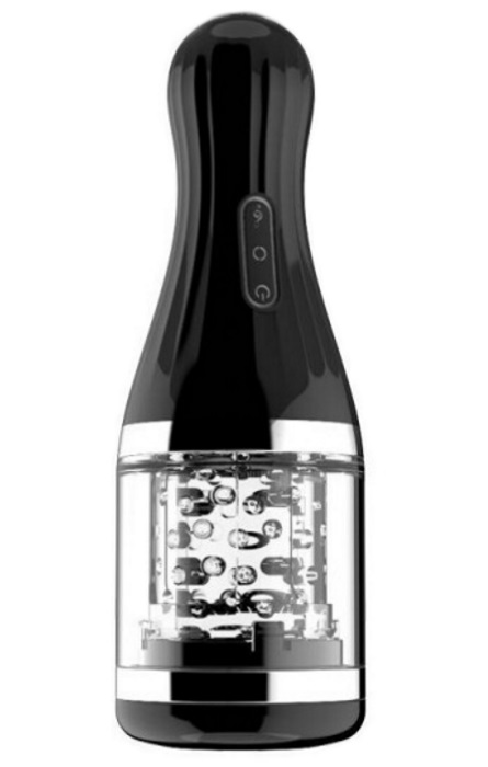 Vibrador Masturbador Cup Rotativo e Voz Black RF09720