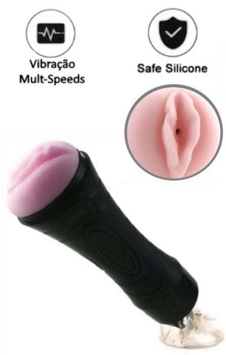 Vibrador Masturbator Cup Vagina com Ventosa RF04109