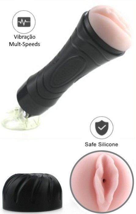 Vibrador Masturbator Cup Vagina com Ventosa RF04109