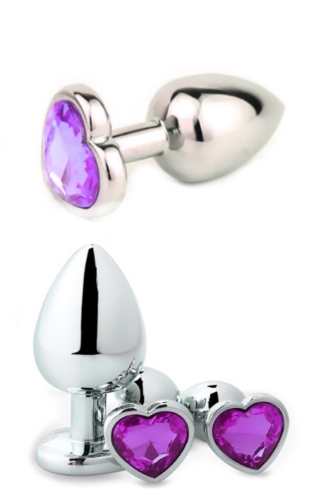 Anal Plug Intense Heart com Brilhante Purple M RF02355 - Image 4