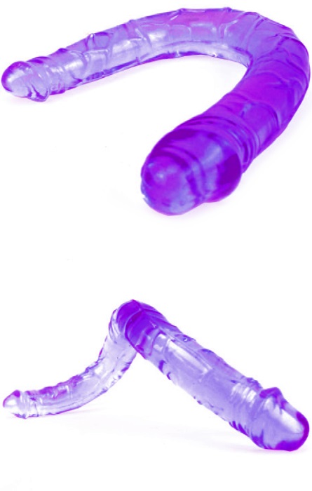 Dildo Duplo Silicone Liquido Penis 30 cm Purple RF02024
