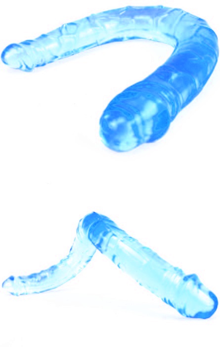 Dildo Duplo Silicone Liquido Penis 30 cm Blue RF02024