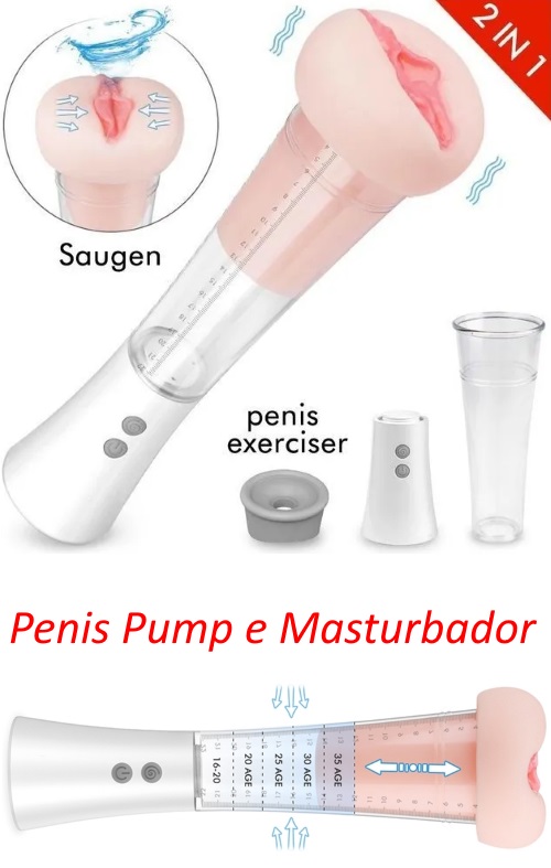 Max Kit Pênis Pump Vibrador e Sucção 9 Speeds RF09688