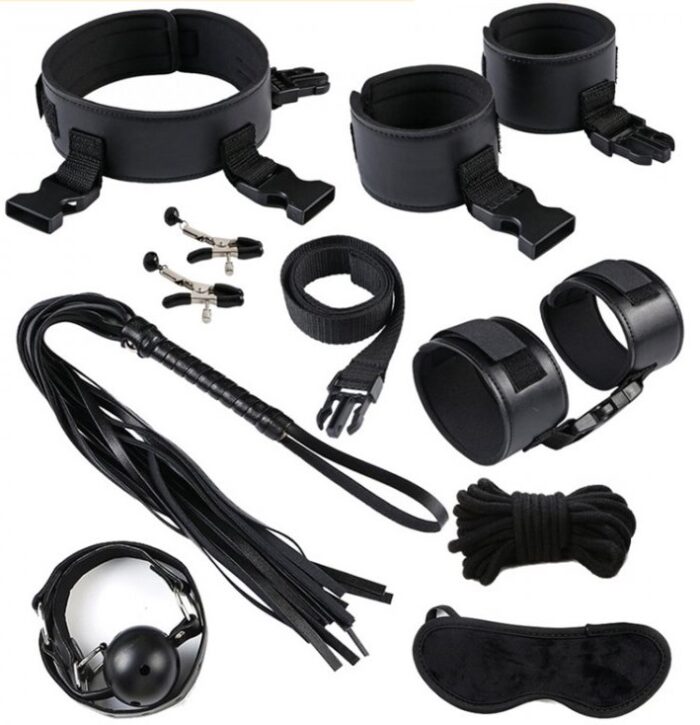 Kit Bondage 9 peças Black RF03324
