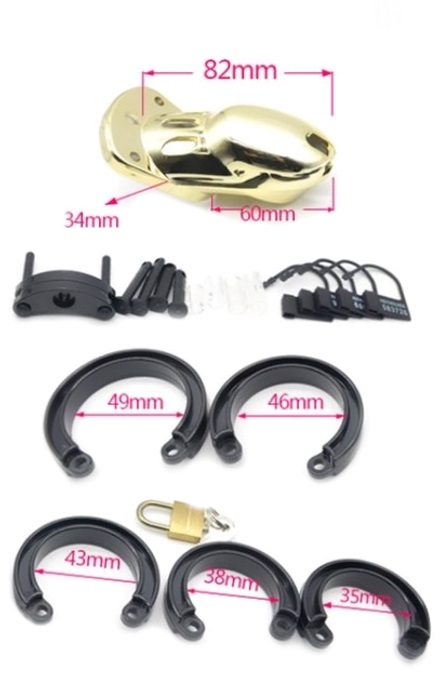 Chastity Penis Cage Gold RF03831 - Image 3