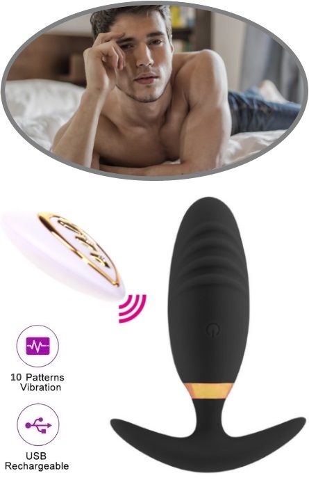 Plug Anal Vibrador Magic Recarregavel 10 Speeds Black RF09623