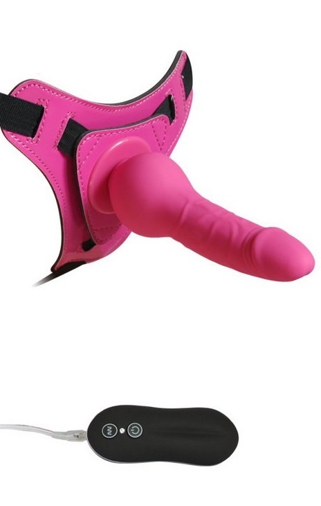 Vibrador Strap-On 10 Speeds Pink RF01258