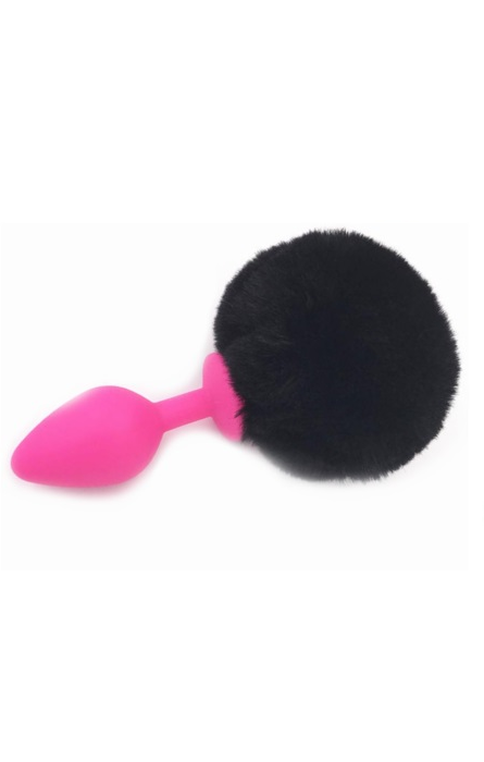 Plug Anal Rose e Pompon Black L RF01844