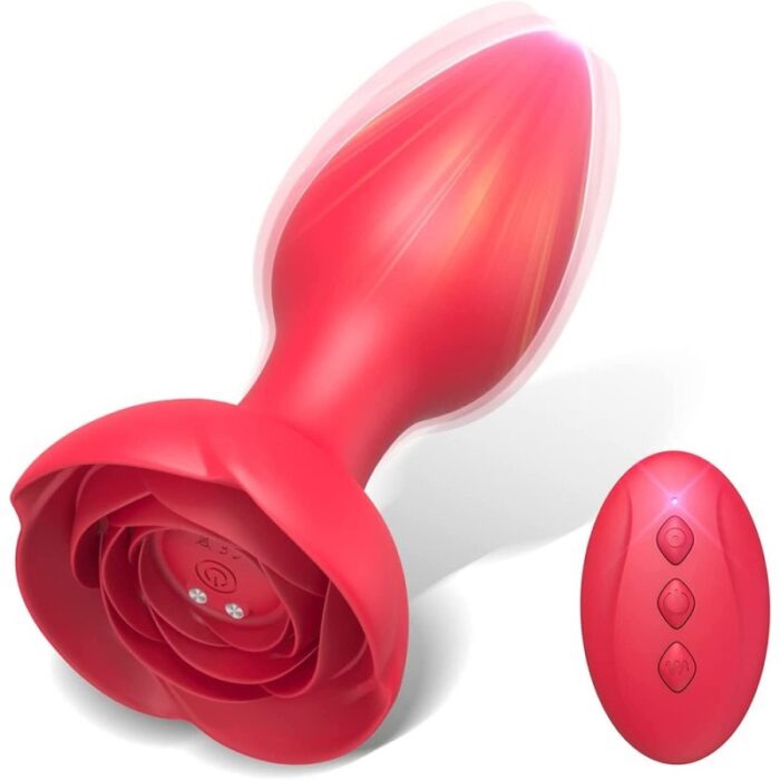 Anal Plug Vibrador Recarregavel Rosa10 Speeds RF09678
