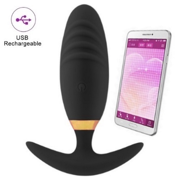 Plug Anal Vibrador Magic App Black RF09624