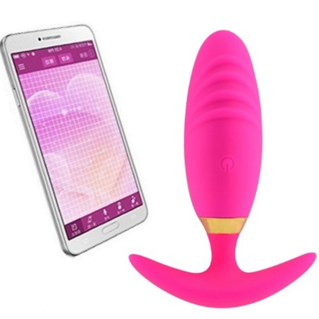 Plug Anal Vibrador Magic App Rose RF09624