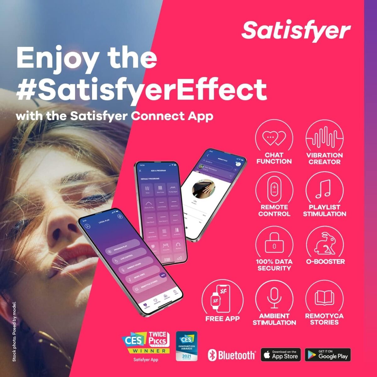 Estimulador com Sucção de Clitóris Satisfyer Curvy 1+ APP RF31122 - Image 5