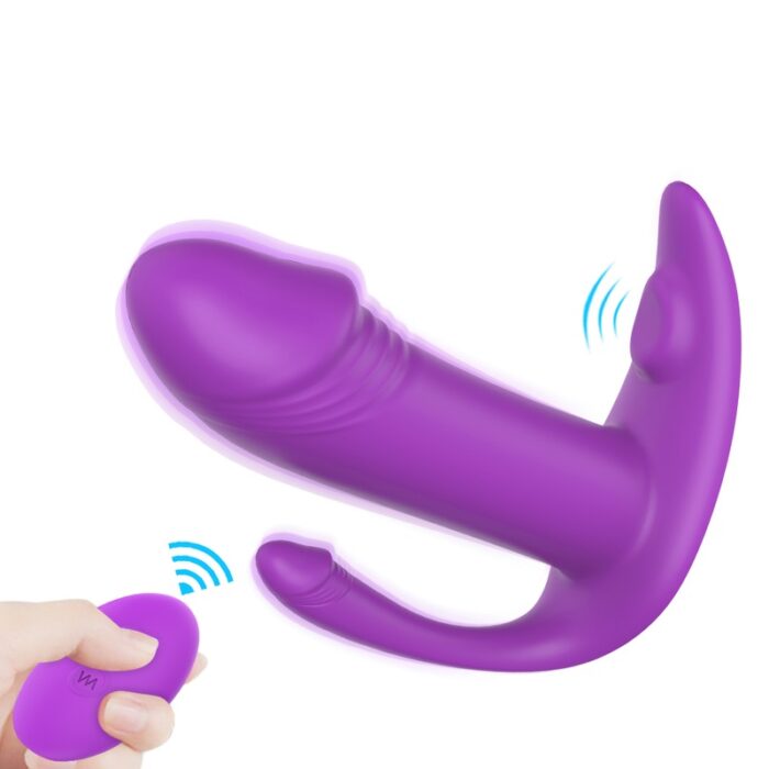 Vibrador Triplo Strap-On 9 Speeds Purple RF09534