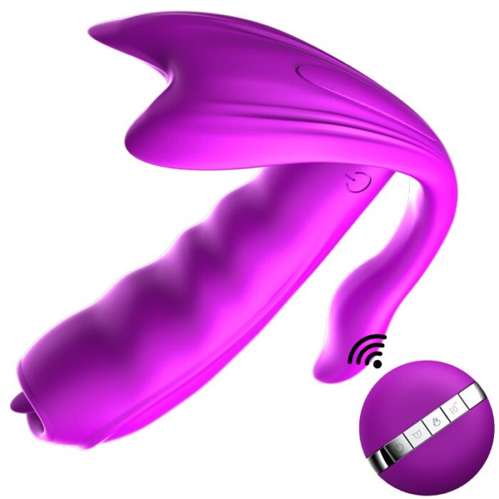 Vibrador Triplo Strap-On com Aquecimento 7 Speeds RF09512