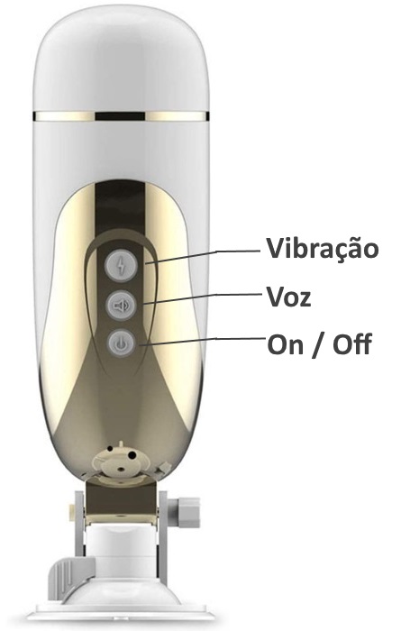 Vibrador Masturbador Cup com Voz e 10 Speeds RF04094