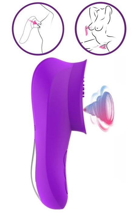 Vibrador Ondas de Sucção de Clitóris 12 Speeds Purple RF09573 - Image 4