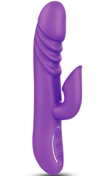 Vibrador G-spot Rabbit Ondas de Sucção 12 Speeds Purple RF09505