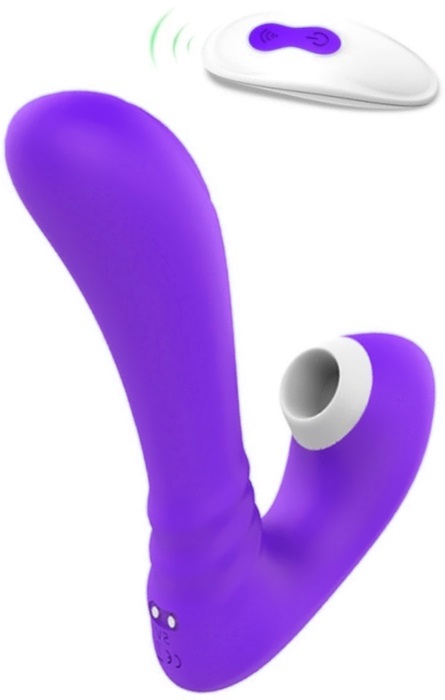 Vibrador G-Spot e Ondas de Pressão Clitóris Wireless 18 Speeds Purple RF09532 - Image 6