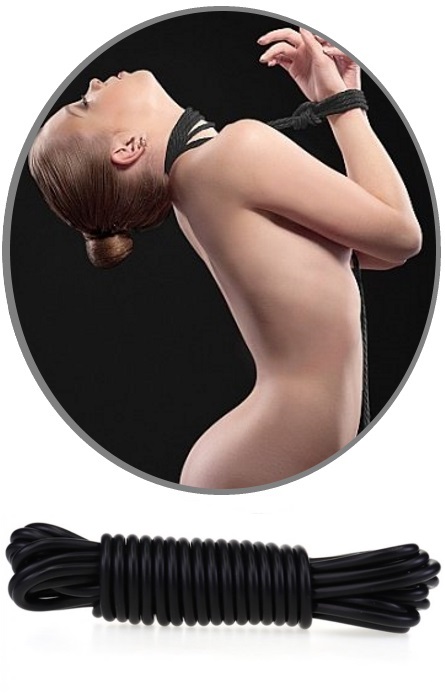 Corda Silicone Bondage 6m Black RF08087
