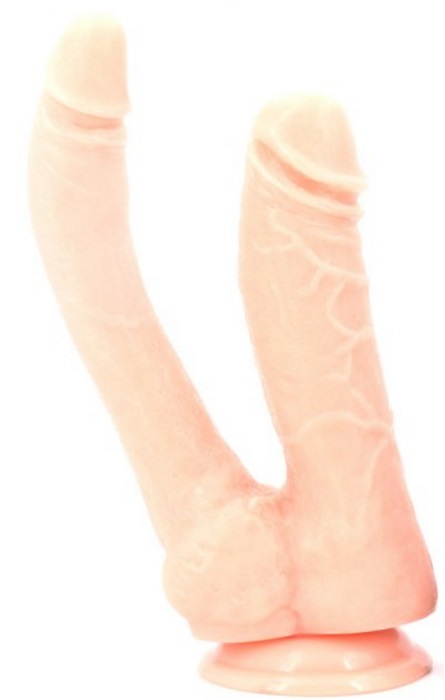 BIG Dildo Dupla Penetração Realista Flesh RF03493