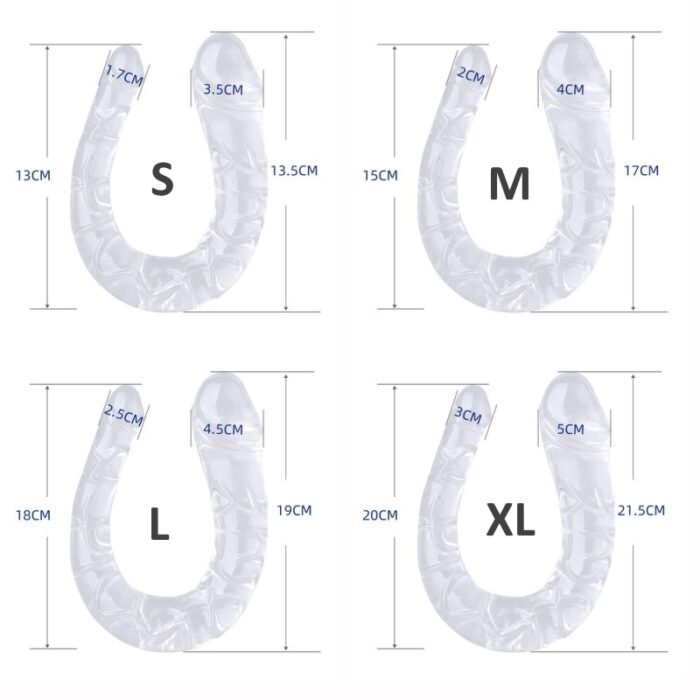 Dildo Duplo Silicone Liquido 30 cm Clear Penis S RF02024