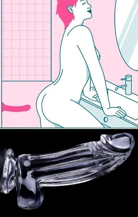 Dildo Realistico em Silicone Liquido 19cm Clear M RF03482