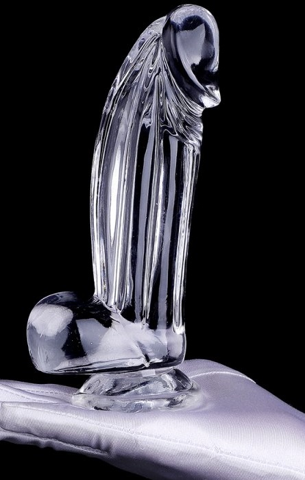Dildo Realistico em Silicone Liquido 16cm Clear S RF03482