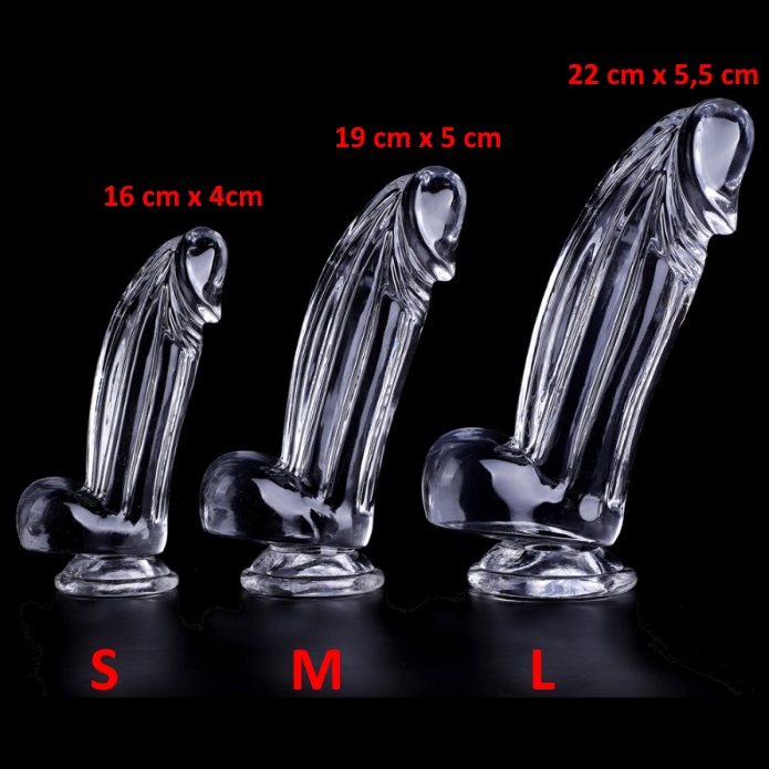 Dildo Realistico em Silicone Liquido 16cm Clear S RF03482 - Image 5