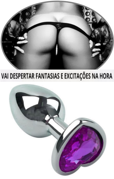 Anal Plug Intense Heart com Brilhante Purple M RF02355 - Image 3