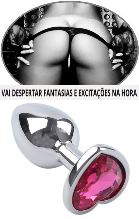 Anal Plug Intense Heart com Brilhante Rose M RF02355 - Image 5