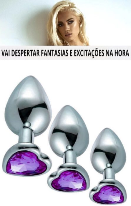 Plug Anal Intense Heart com Brilhante Purple L RF02355