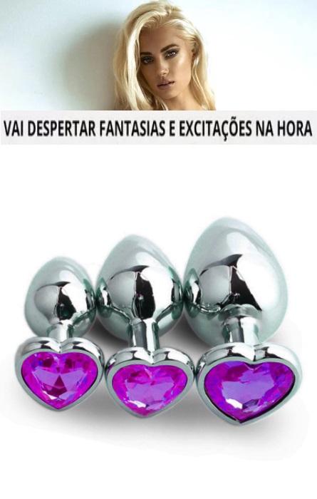 Anal Plug Intense Heart com Brilhante Purple M RF02355