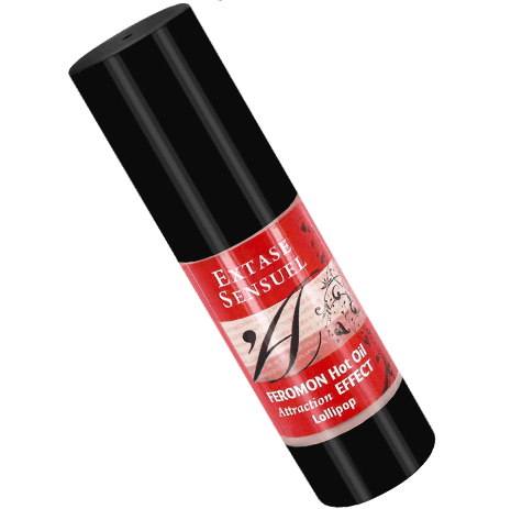 EXTASE SENSUAL – ÓLEO DE MASSAGEM EFEITO DE AQUECIMENTO COM FEROMONAS DE PIRULITO 30 ML