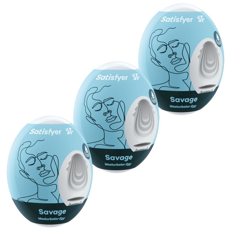 SATISFYER – 3 OVOS MASTURBADOR SAVAGE