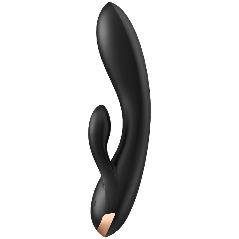 SATISFYER – APLICATIVO VIBRADOR DOUBLE FLEX PRETO