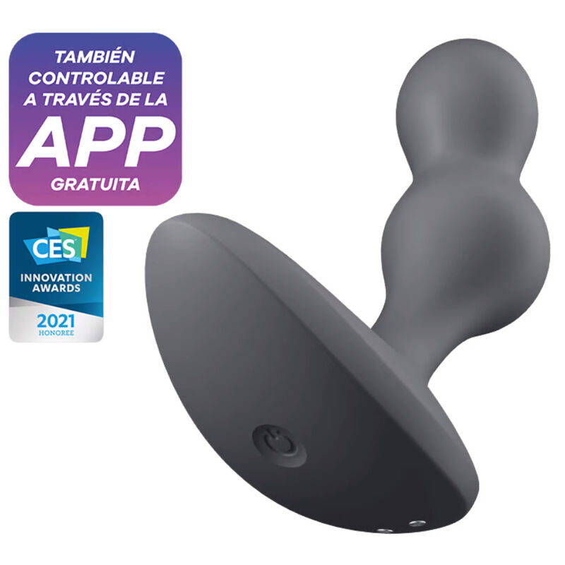 SATISFYER – APLICATIVO DE PLUGUE VIBRATÓRIO DEEP DIVER CINZA