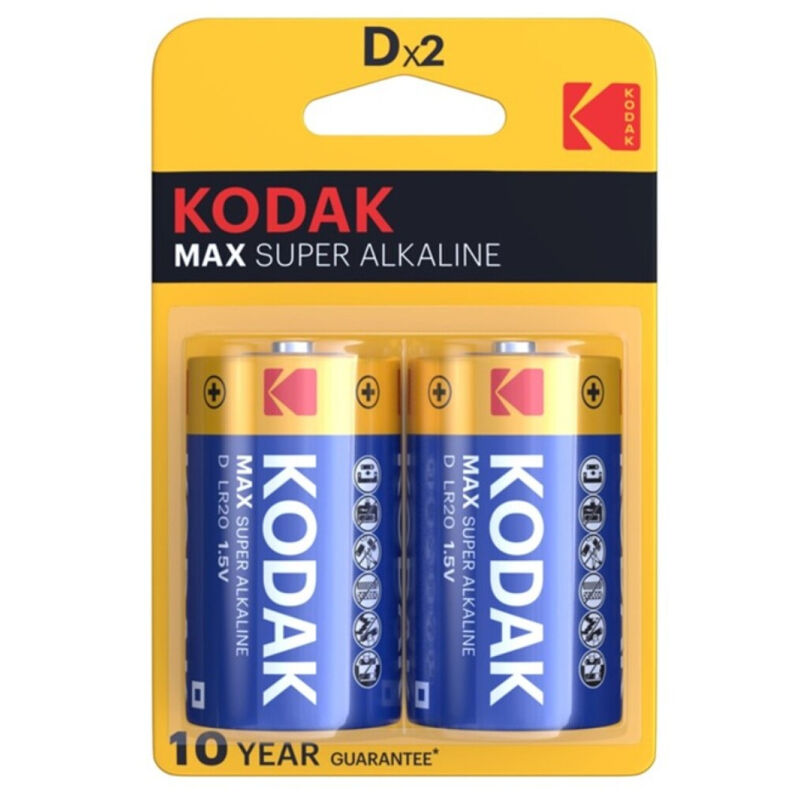 KODAK – BATERIA ALCALINA MAX D LR20 2 UNIDADES