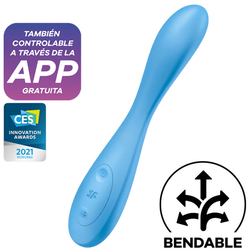 SATISFYER – APLICATIVO MULTIVIBRADOR G-SPOT FLEX 4+ AZUL