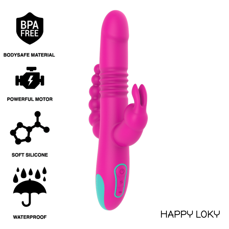 HAPPY LOKY – DONALD ESTIMULAÇÃO TRIPLA: RELÓGIO ANAL, PONTO G E CLITORAL COMPATÍVEL COM TECNOLOGIA SEM FIO