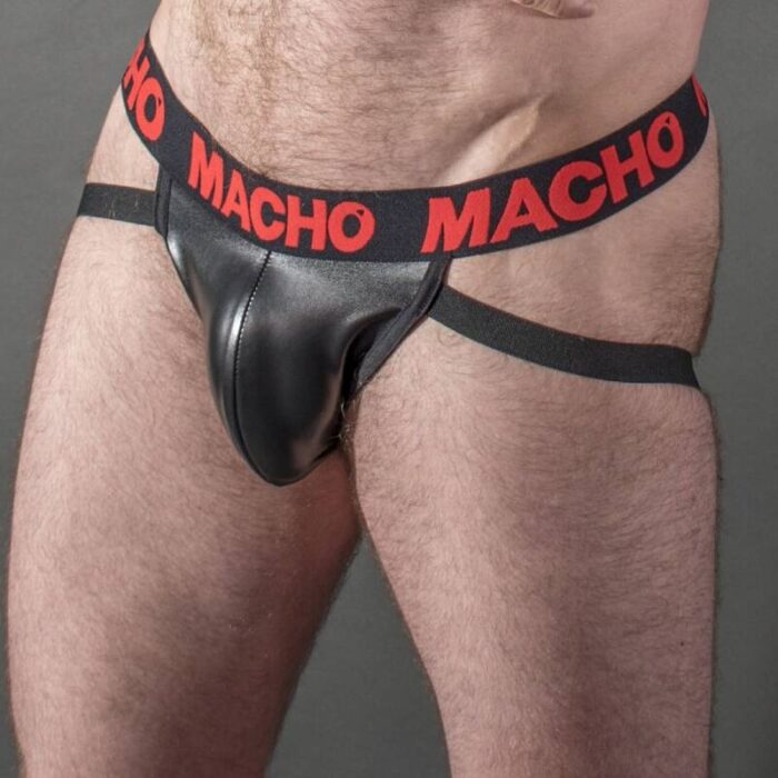 MACHO – MX25RC JOCK COURO VERMELHO S