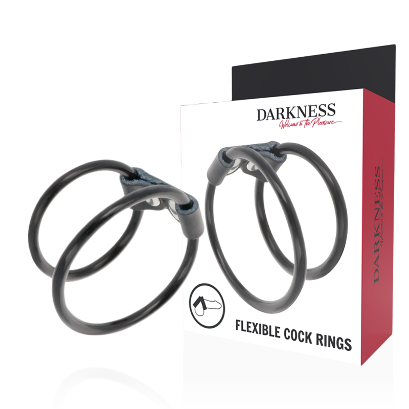 DARKNESS – ANEL PARA PÊNIS DUPLO FLEXÍVEL