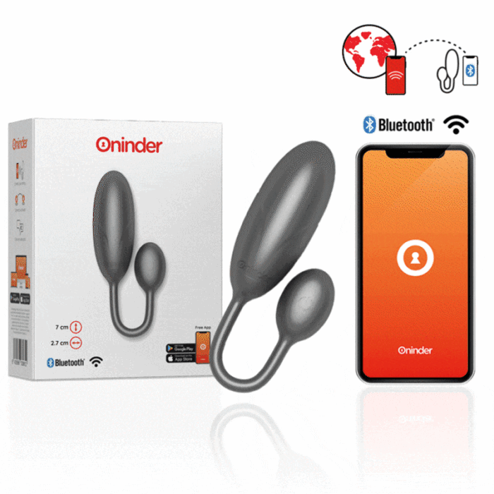 ONINDER – OVO VIBRATÓRIO DENVER PRETO 7 X 2,7 CM APLICATIVO GRATUITO