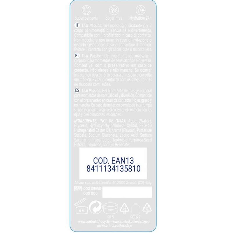 CONTROL – 2 EN 1 MASSAGEM & PRAZER TAILANDÊS PAIXO 200 ML