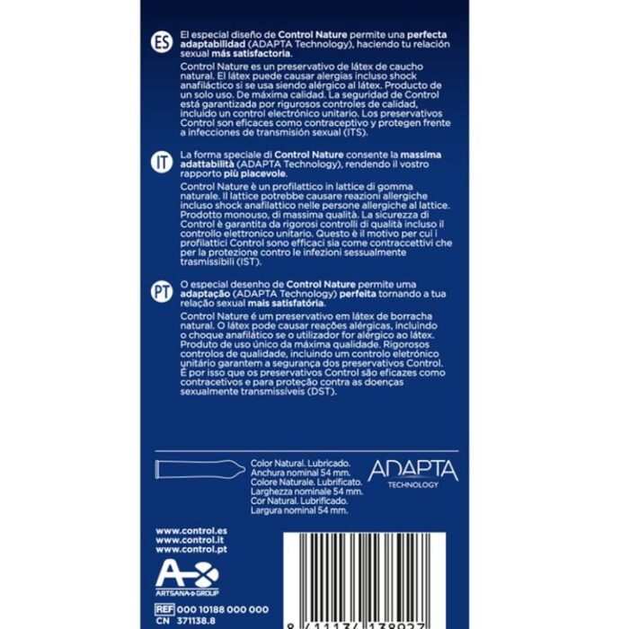 CONTROL – ADAPTA NATURE PRESERVATIVOS 6 UNIDADES