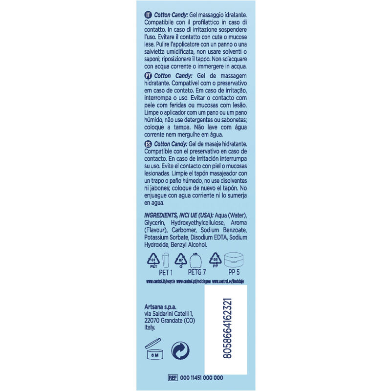 CONTROL – GEL DE MASSAGEM ALGODO DOCE 3 EM 1 200 ML